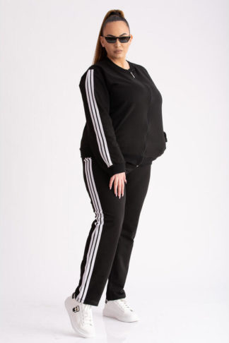 trening negru plus size