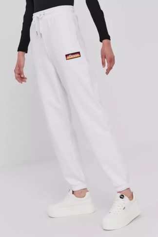 pantaloni albi ellesse dama